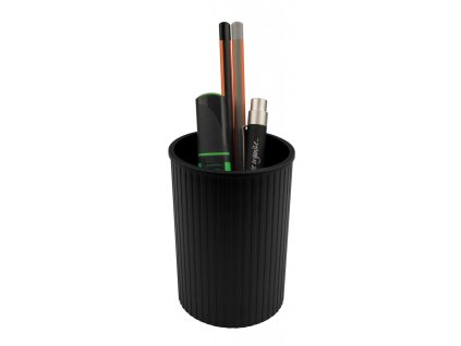 Pohárik na perá Helit Linear čierny