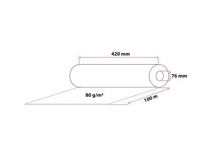 Plotrové role 420mm/100m/76mm 80g