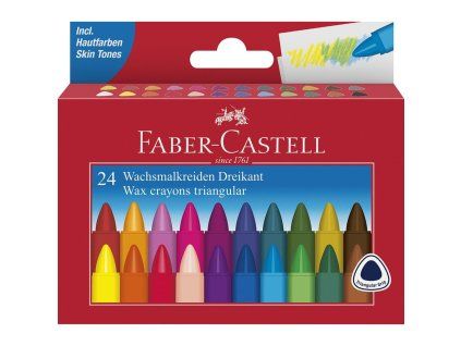 Voskovky triangular FABER-CASTELL, sada 24 ks