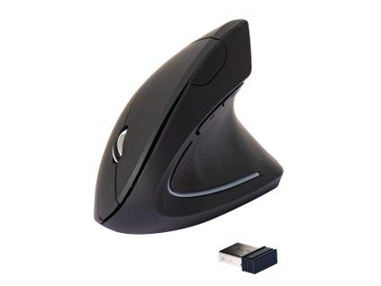 Myš bezdrôtová ergononická Q-CONNECT čierna