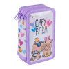 Peračník GIMBOO 3-zipsový plný, Capybara, fialový