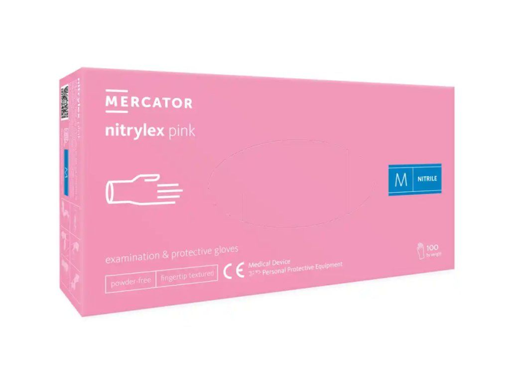 MERCATOR NITRYLEX PINK jednorázové rukavice