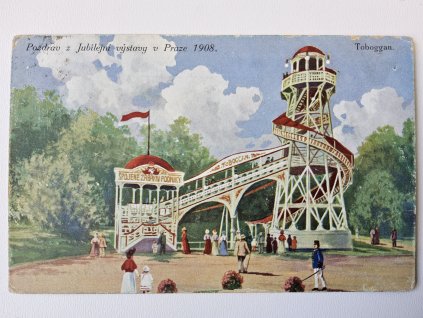 Pozdrav z Jubilejní výstavy v Praze 1908
