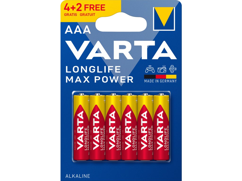 Baterie VARTA Longlife Max Power 4+2 AAA Single blister