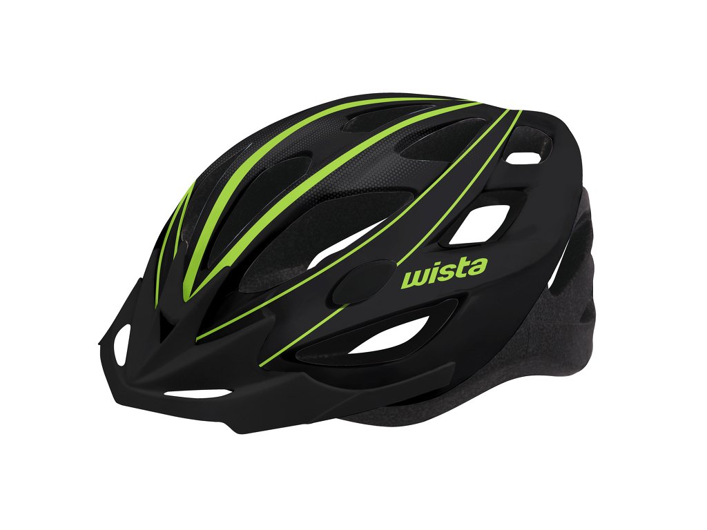 Cyklistická přilba WISTA HardShell černá/zelená S/M 55-58 cm