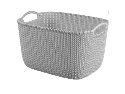 Košík KNIT M, 8l šedý
