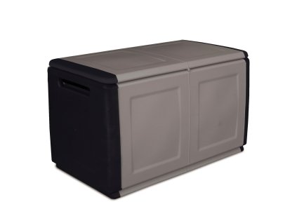 Plastový úložný box Linea Cube 3dílný - šedočerný