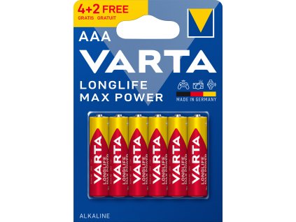 Baterie VARTA Longlife Max Power 4+2 AAA Single blister