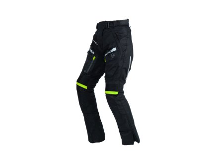 Kalhoty moto dámské FIORANO textilní černé/zelené L