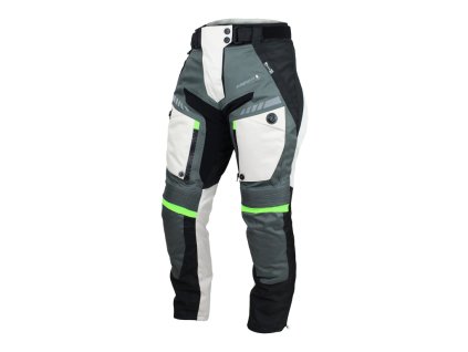 Kalhoty moto dámské FIORANO textilní šedé / bílé M