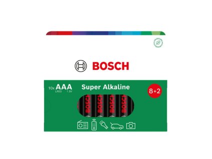 Bosch Super Alkaline AAA, LR03 10ks