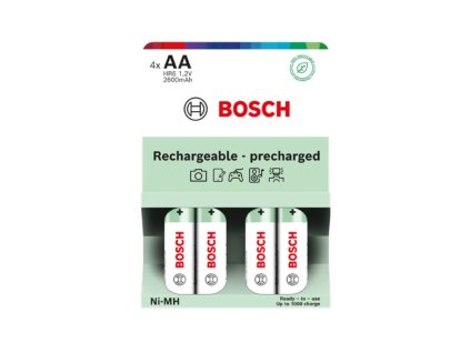 Bosch Rechargeable NiMh AA, HR6 2600 mAh Precharged 4ks