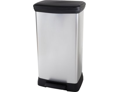 Odpadkový koš DECO BIN Duo 23L+23L, stříbrný