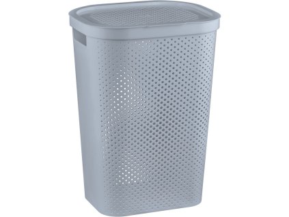 Koš na špinavé prádlo INFINITY 59L šedý puntíky