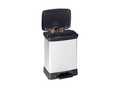Odpadkový koš DECO BIN 18L+10L, stříbrný
