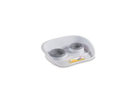 Plastová miska dvojitá, 1x 300 ml + 1x 250 ml