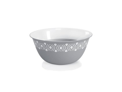 Plastová miska Tosca pr. 23 cm bílá/šedá