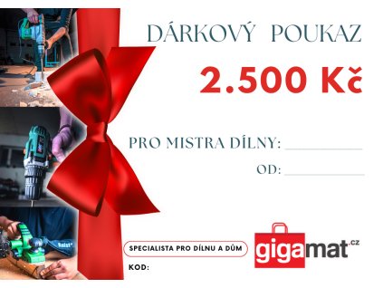 60493 darkovy poukaz gigamat 2500 kc