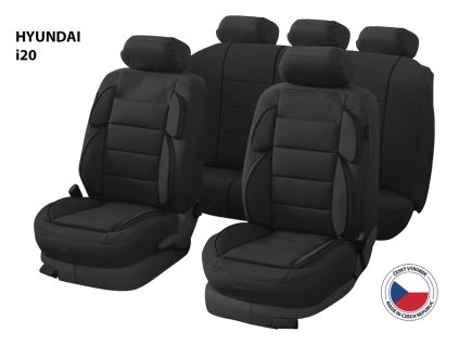 Autopotahy Perfetto YL Hyundai i20 černá