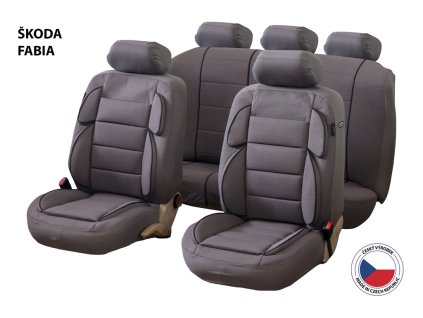 Autopotahy Perfetto YL Škoda Fabia šedá