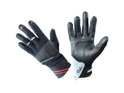 Rukavice moto MIAMI textilní krátké černé XS (Velikost XS)