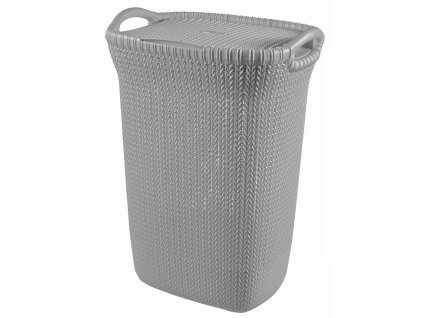 Koš na špinavé prádlo KNIT 57l šedý