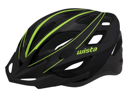 Cyklistická přilba WISTA HardShell černá/zelená S/M 55-58 cm