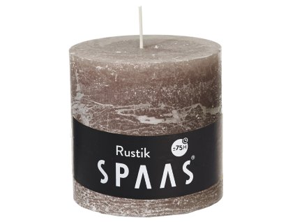 Svíčka válec rustikální 10x10cm tmavošedá