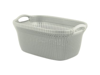 Koš na čisté prádlo KNIT 40l bílý