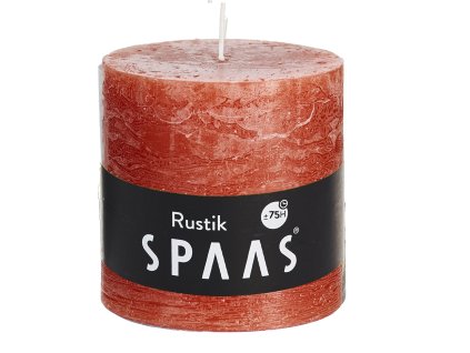 Svíčka válec rustikální 10x10cm oranžová