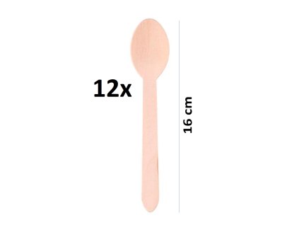 Bambusové lžíce - 12 kusů 16cm