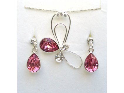 SWAROVSKI - Souprava Butterfly . Made with Swarovski crystals