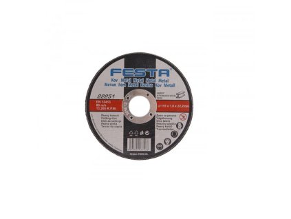 Kotouč řezný FESTA na kov 115x1.6x22.2mm