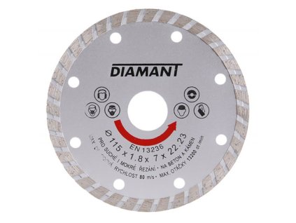Kotouč diamantový DIAMANT 115x1.8x22.2mm TURBO