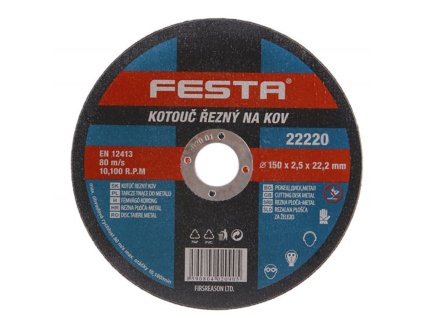 Kotouč řezný FESTA na kov 150x2.5x22.2mm