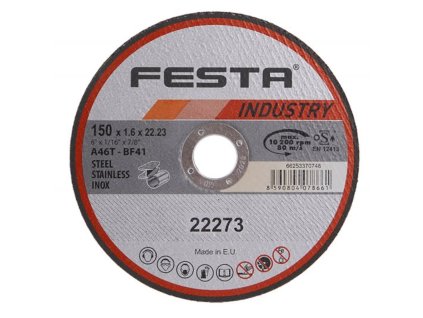 Kotouč řezný FESTA INDUSTRY na kov 150x1.6x22.2mm
