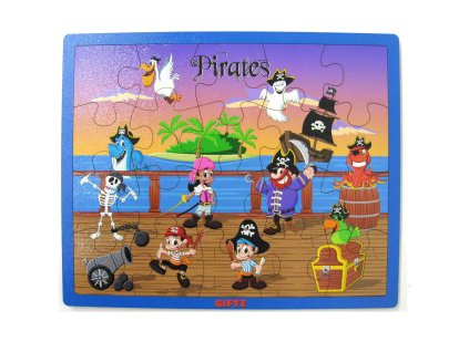 Puzzle dřevěné PIRÁTI 20dílů