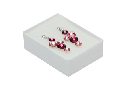 Naušnice Pink Grapes , MADE WITH SWAROVSKI CRYSTALS
