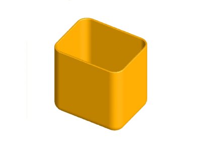 Box do zásuvek a organizérů, 57x45x64mm, žlutý