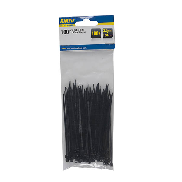 Stahovací pásky kabelové 100ks 2,5 x 100 mm 0,02 Kg GIGA Sklad5 8711252721040
