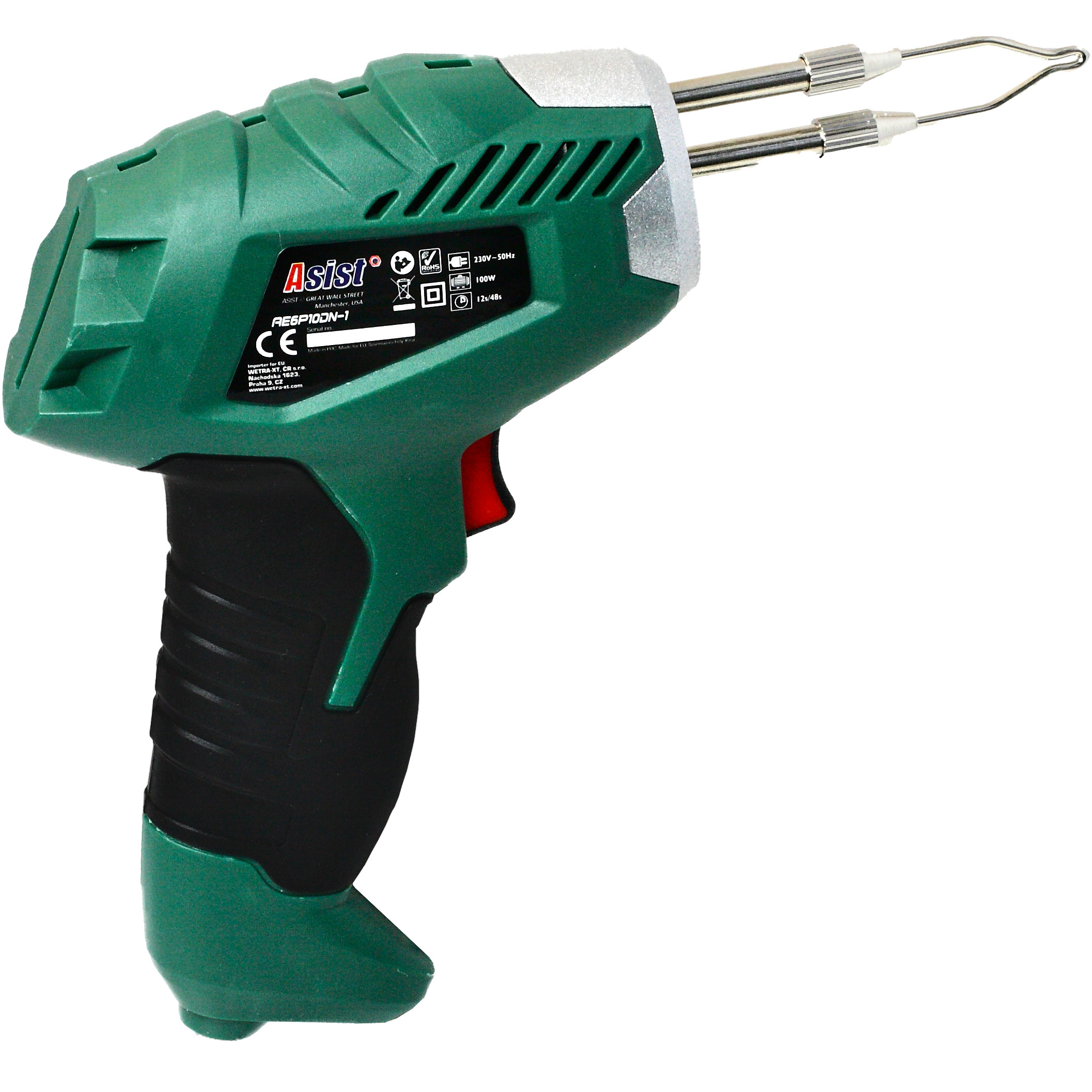 AE6P10DN-1 Pájecí pistole 100 W s příslušenstvím 1,1Kg GIGA Sklad 5 AE6P10DN-1