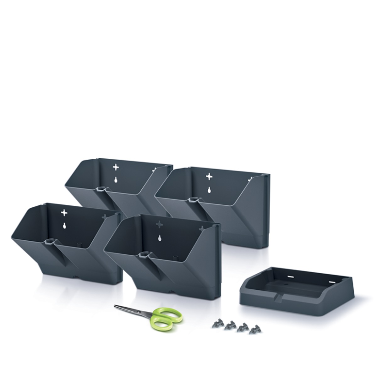Květináče vertikální s nůžkami na bylinky MINI CASCADE antracit 0,76Kg GIGA Sklad 5 PPIO1W200-S433