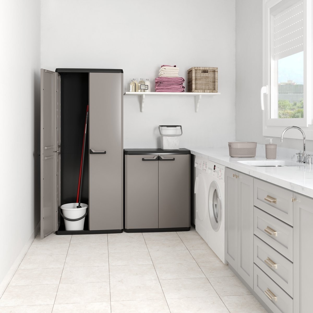 Piu 97280000640 Skříň vysoká, dělená, šířka 68 cm 11,59Kg GIGA Sklad 5 97280000640
