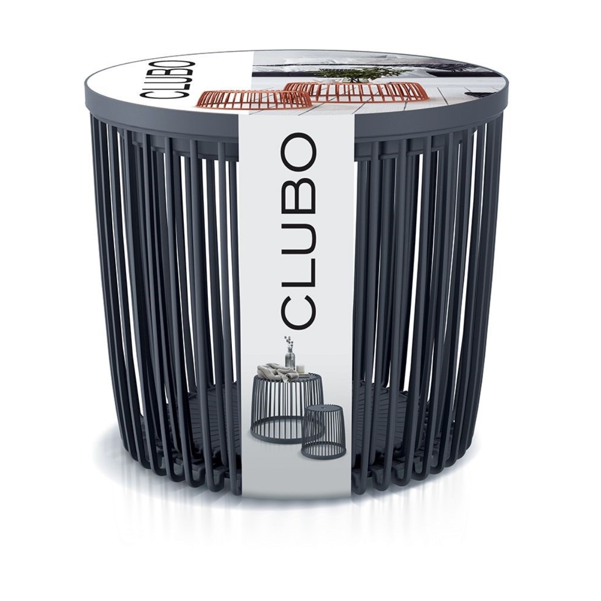Set 2 univerzálních košů CLUBO 35+50l antracit 4,22Kg GIGA Sklad 5 PPICLU2S-S433