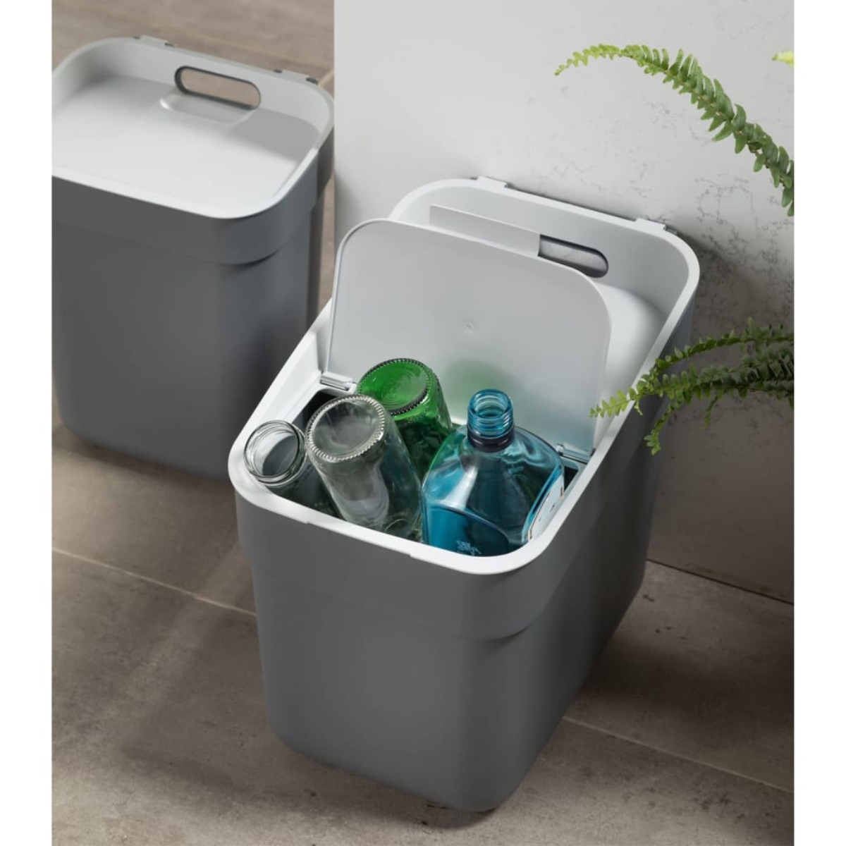 Odpadkový koš na tříděný odpad READY 20L, bílý 1,13 Kg GIGA Sklad5 252105