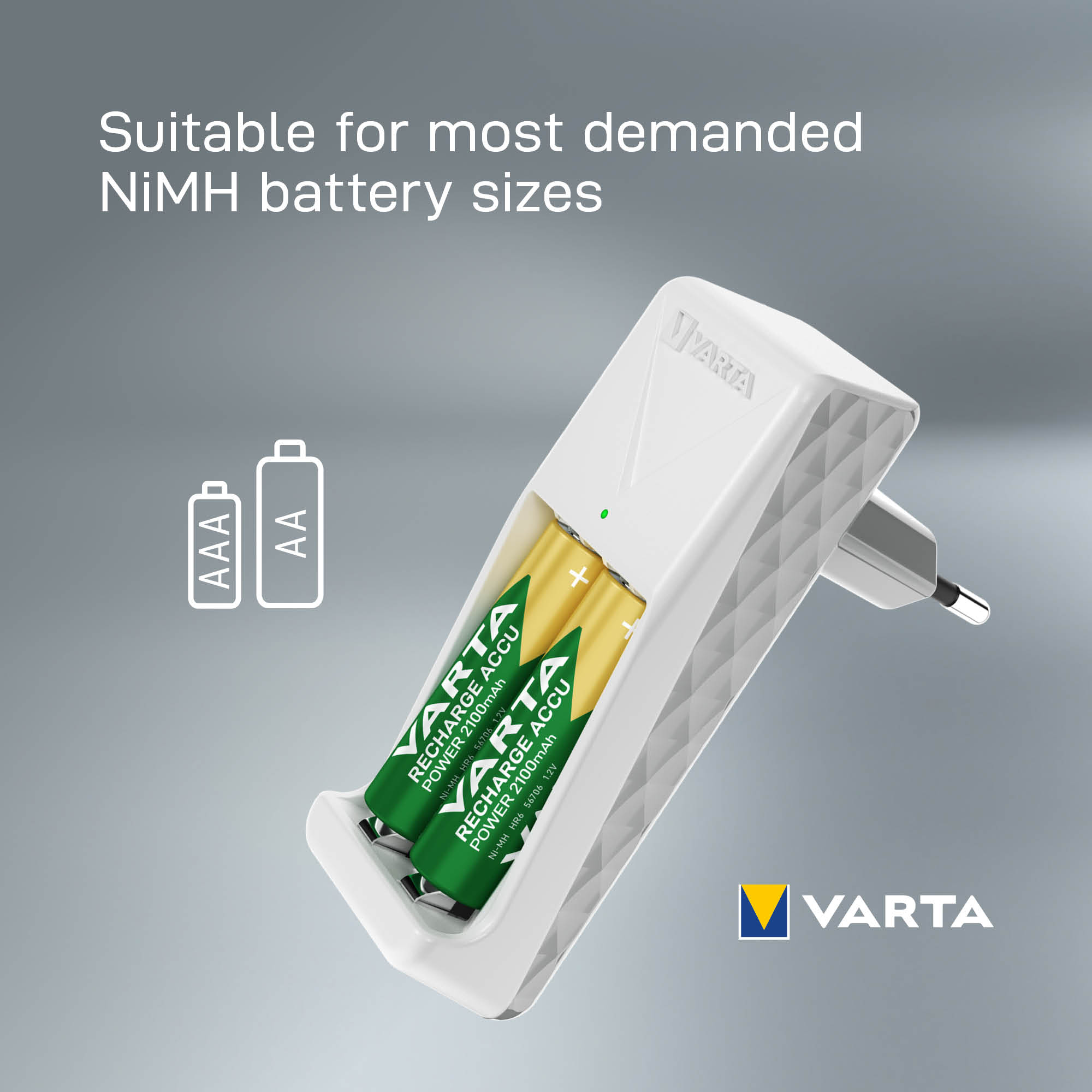 Nabíječka VARTA Mini Charger včetně 2 AAA 800 mAh 0,12Kg GIGA Sklad 5 57656201421