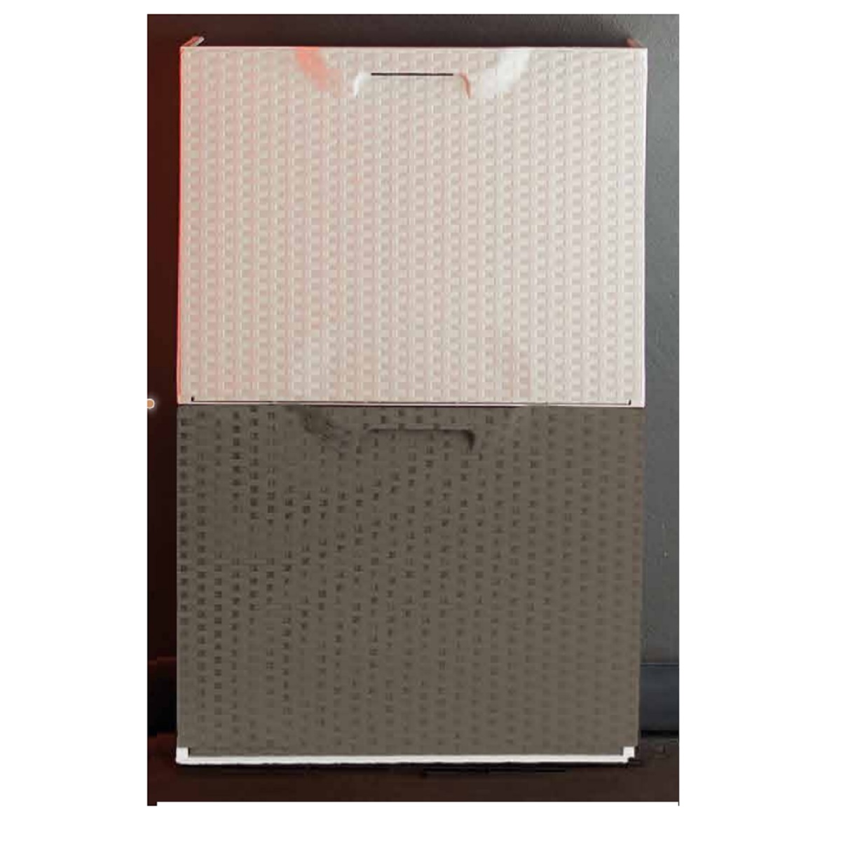 Rattan U50-FRT Plastový botník, šířka 51 cm, taupe/bílý 1,98Kg GIGA Sklad 5 ARTU50-FRT