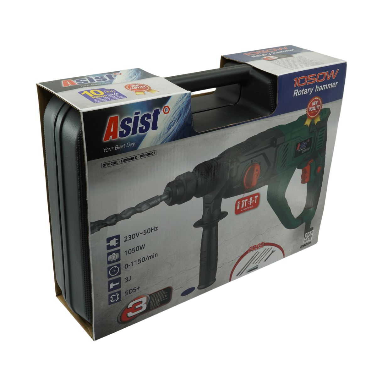 AE1KC105-SAD Kombinované kladivo 1050 W, 3 J + rychloupínací sklíčidlo 6,3Kg GIGA Sklad 5 AE1KC105-SAD