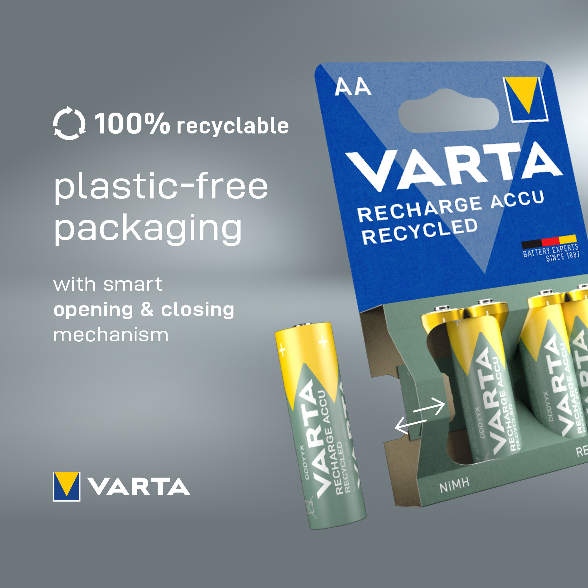 Recharge Accu Recycled 56813101404 Nabíjecí baterie AAA 800 mAh, 4 ks 0,06Kg GIGA Sklad 5 56813101404