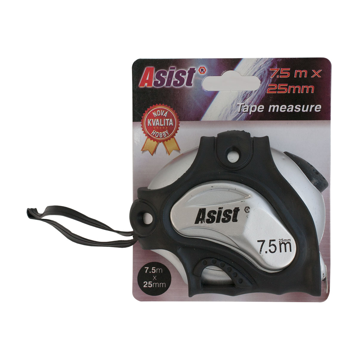 Metr svinovací - 7,5mx25mm ASIST 41-0147 0,38Kg GIGA Sklad 5 41-0147